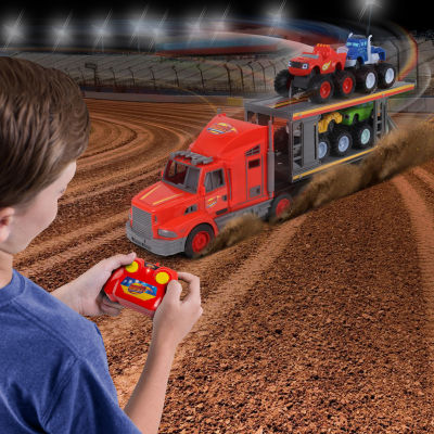 Nkok Blaze And The Monster Machines Rc - Transporter With Monster Machines Trucks