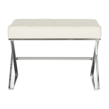 Safavieh Micha Accent Ottoman Bench, One Size, White