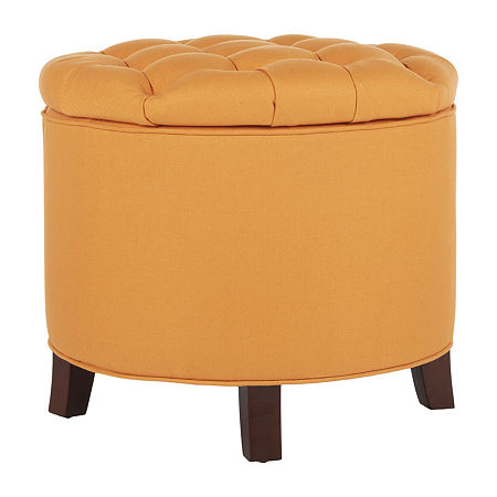 Amelia Storage Ottoman, One Size, Orange