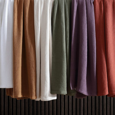 Eddie Bauer Solid Waffle 100% Cotton Blanket