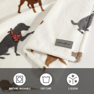 Eddie Bauer Dogs with scarves fleece Blanket