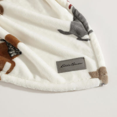 Eddie Bauer Dogs with scarves fleece Blanket