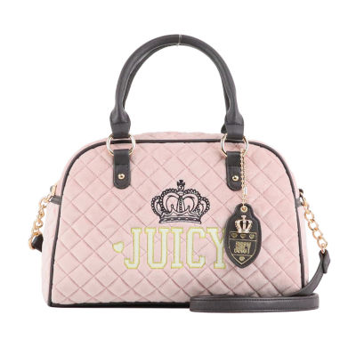 Juicy By Juicy Couture Crowing Glory Quilted Velour Bowler Satchel