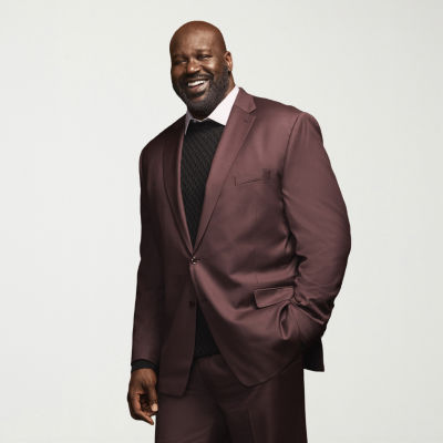 Shaquille O'Neal XLG Mens Big and Tall Stretch Fabric Classic Fit Flat Front Suit Pant