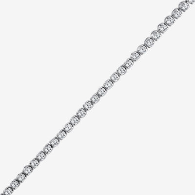 (F, Si2) Womens 1 CT. T.W. Lab Grown White Diamond 10K White Gold 7.25 Inch Tennis Bracelet