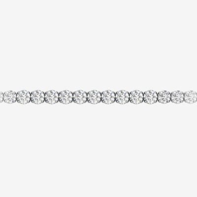 (F, Si2) Womens 11 1/5 Ct. T.W. Lab Grown White Diamond 14K White Gold 6 1/2 Inch Tennis Bracelet