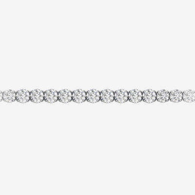 (F, Si2) Womens 12 5/8 Ct. T.W. Lab Grown White Diamond 10K Gold 7.25 Inch Tennis Bracelet