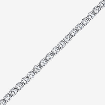 (F, Si2) Womens 2 3/4 CT. T.W. Lab Grown White Diamond 10K Gold 6 1/2 Inch Tennis Bracelet