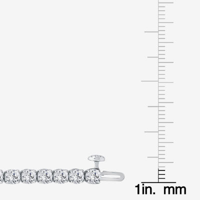 (F, Si2) Womens 6 1/2 Ct. T.W. Lab Grown White Diamond 14K Gold Round 6 1/2 Inch Tennis Bracelet