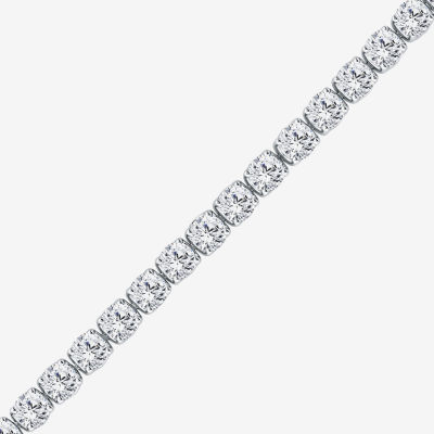 (F, Si2) Womens 6 1/2 Ct. T.W. Lab Grown White Diamond 14K Gold Round 6 1/2 Inch Tennis Bracelet