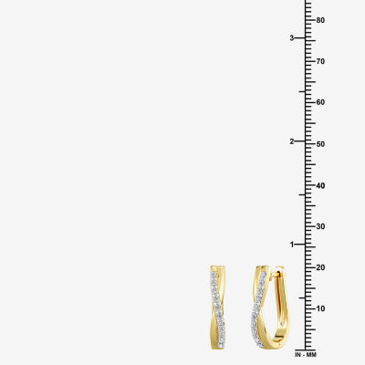 Yes, Please!, (G/I2) Womens 1/10 CT. T.W. Lab Grown White Diamond 14K Gold Over Silver 2 Pair Earring Set