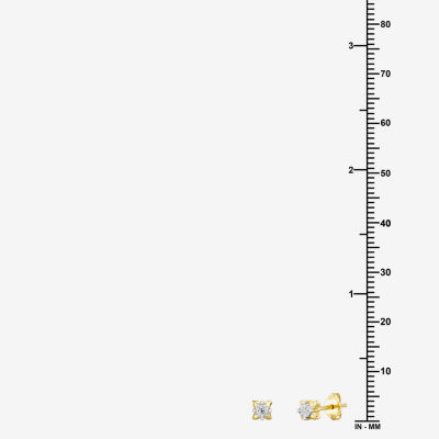 Yes, Please!, (G/I2) Womens 1/10 CT. T.W. Lab Grown White Diamond 14K Gold Over Silver 2 Pair Earring Set