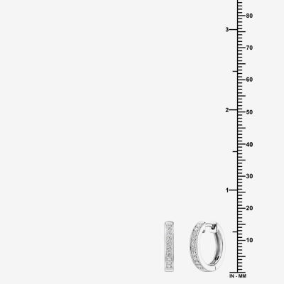 Yes, Please! (G. Si1-Si2) Womens 1/4 CT. T.W. Lab Grown White Diamond 14K Gold Over Silver Sterling Silver 2 Pair Jewelry Set