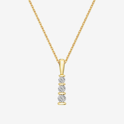 Yes, Please!, (G/I2) Womens 1/10 CT. T.W. Lab Grown White Diamond 14K Gold Over Silver 2-pc. Jewelry Set