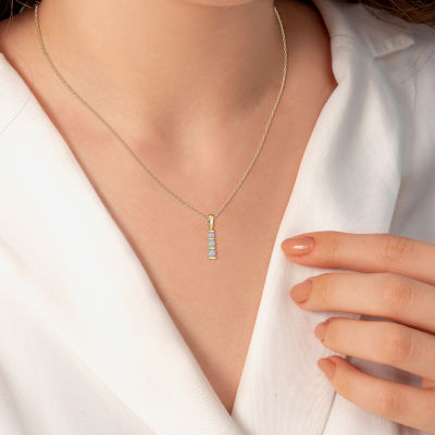 Yes, Please!, (G/I2) Womens 1/10 CT. T.W. Lab Grown White Diamond 14K Gold Over Silver 2-pc. Jewelry Set