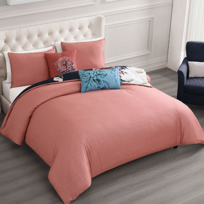 Bebejan Navy Mums 5-pc. Midweight Reversible Comforter Set