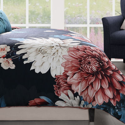 Bebejan Navy Mums 5-pc. Midweight Reversible Comforter Set