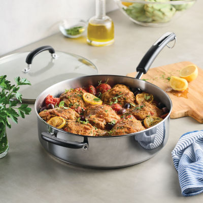 Farberware Stainless Steel 6-qt. Covered Saute Pan