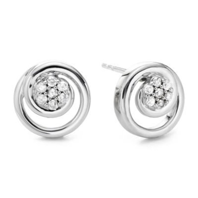 Diamond Blossom 1/10 CT.T.W. Natural Diamond Swirl Earrings