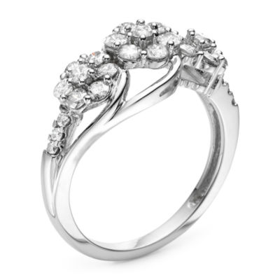 Diamond Blossom 1 CT.T.W. Natural 3-blossom Ring