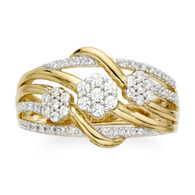 Diamond Blossom 3/8 CT.T.W. Natural Diamond Criss-Cross Ring