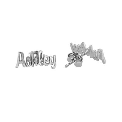 Personalized Name Script Earrings 