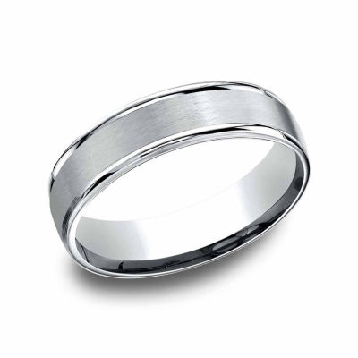 Mens Platinum 6mm Comfort-Fit Wedding Band - JCPenney