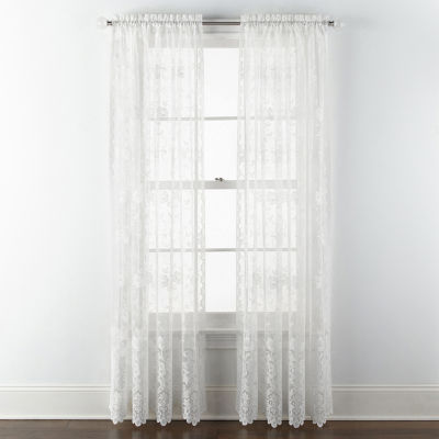 JCPenney Home Sheer Rod Pocket Single Curtain Panel
