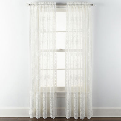 JCPenney Home Sheer Rod Pocket Single Curtain Panel