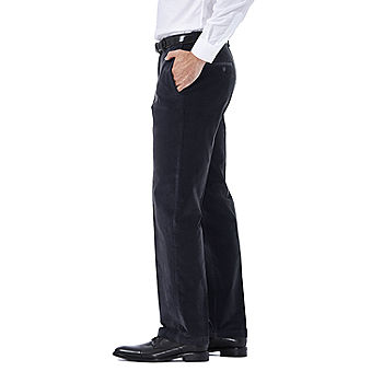 Haggar Pants, Corduroy 14 Wale Classic Fit Flat Front Khaki