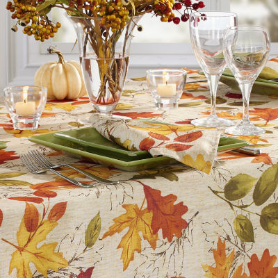 Elrene Home Fashions Autumn Leaves Tablecloth