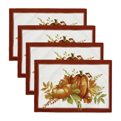 Elrene Home Fashions Autumn Pumpkin Grove Set 4-pc. Placemat