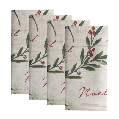 Elrene Home Fashions Holiday Trimmings Set 4-pc. Napkins