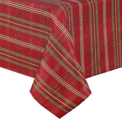 Elrene Home Fashions Shimmering Plaid Tablecloth