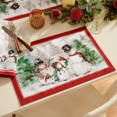 Elrene Home Fashions Snowman Winterland Set 4-pc. Placemat