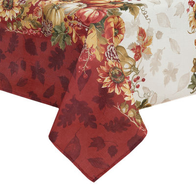 Elrene Home Fashions Swaying Leaves Border Tablecloth