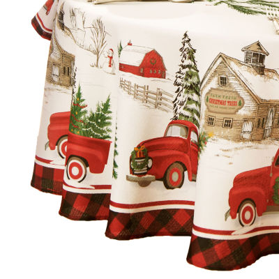Elrene Home Fashions Vintage Christmas Tablecloth