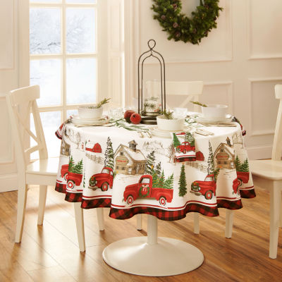 Elrene Home Fashions Vintage Christmas Tablecloth