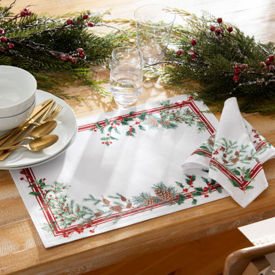 Elrene Home Fashions Winter Berry Set 4-pc. Placemat