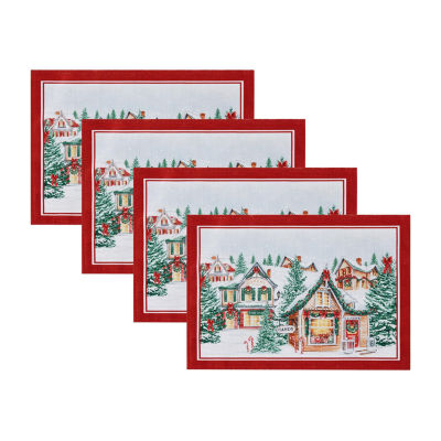 Elrene Home Fashions Storybook Christmas Set 4-pc. Placemat