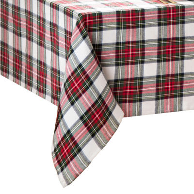 Elrene Home Fashions Christmas Plaid Tablecloth