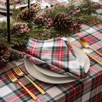 Elrene Home Fashions Christmas Plaid Set 8-pc. Napkins