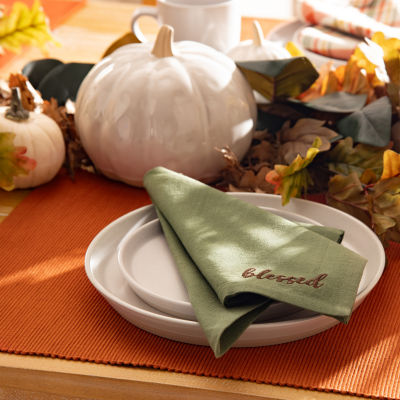Elrene Home Fashions Holiday Sentiment Value Placemat And Napkin 8-pc. Table Linen Set