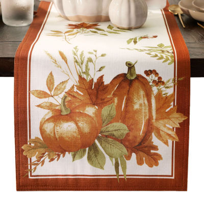 Elrene Home Fashions Autumn Pumpkin Grove Table Runner