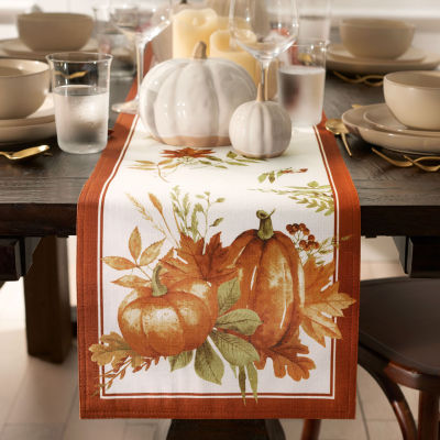Elrene Home Fashions Autumn Pumpkin Grove Table Runner