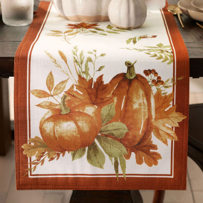 Elrene Home Fashions Autumn Pumpkin Grove Table Runner