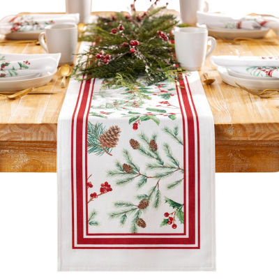 Elrene Home Fashions Winter Berry Table Runner