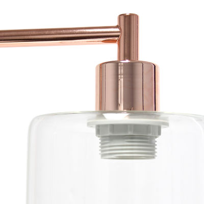All the Rages Lalia Home Usb Port With Modern Glass Shade Desk Lamp