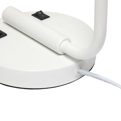 All the Rages Lalia Home Usb Port With Modern Glass Shade Desk Lamp