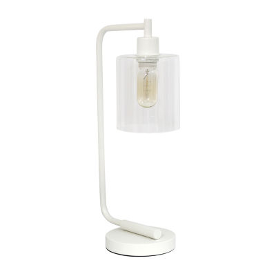 All the Rages Lalia Home Glass Shade Modern Desk Lamp